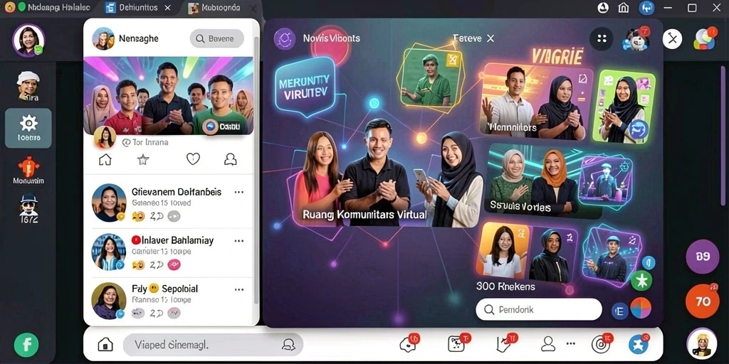Interaksi sosial antar pemain yang seru.