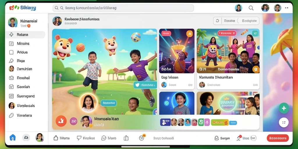 Tangkapan layar menunjukkan interaksi sosial antar pemain.