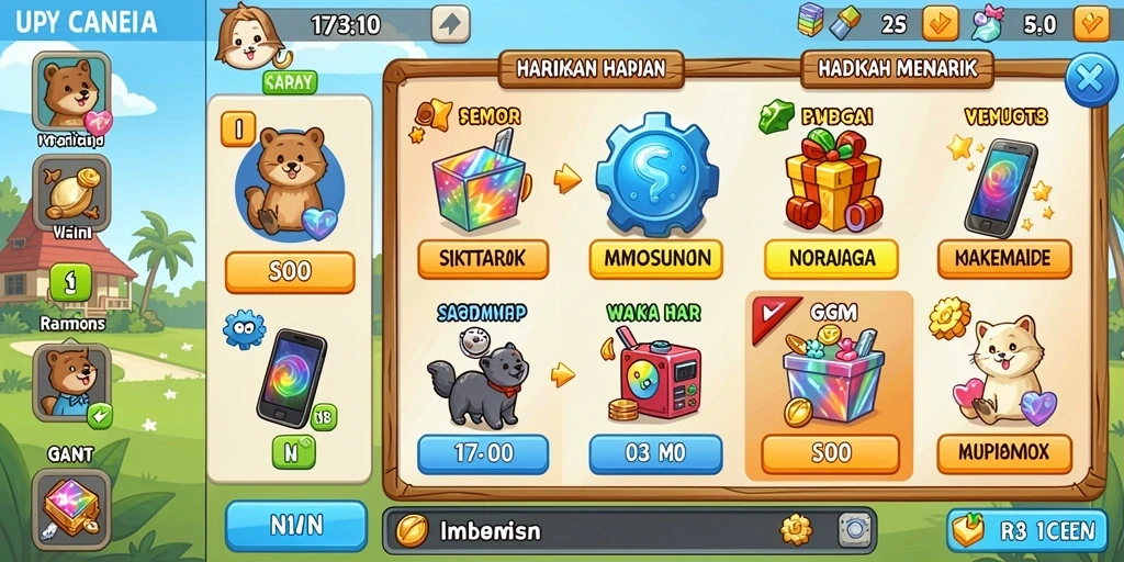 Ada banyak senjata untuk dipilih.